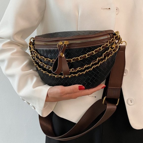 Luxury Leather Small Chain Women\'s Fanny Pack or Cross-body main image 14